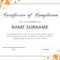 40 Fantastic Certificate Of Completion Templates [Word For Certificate Template For Project Completion
