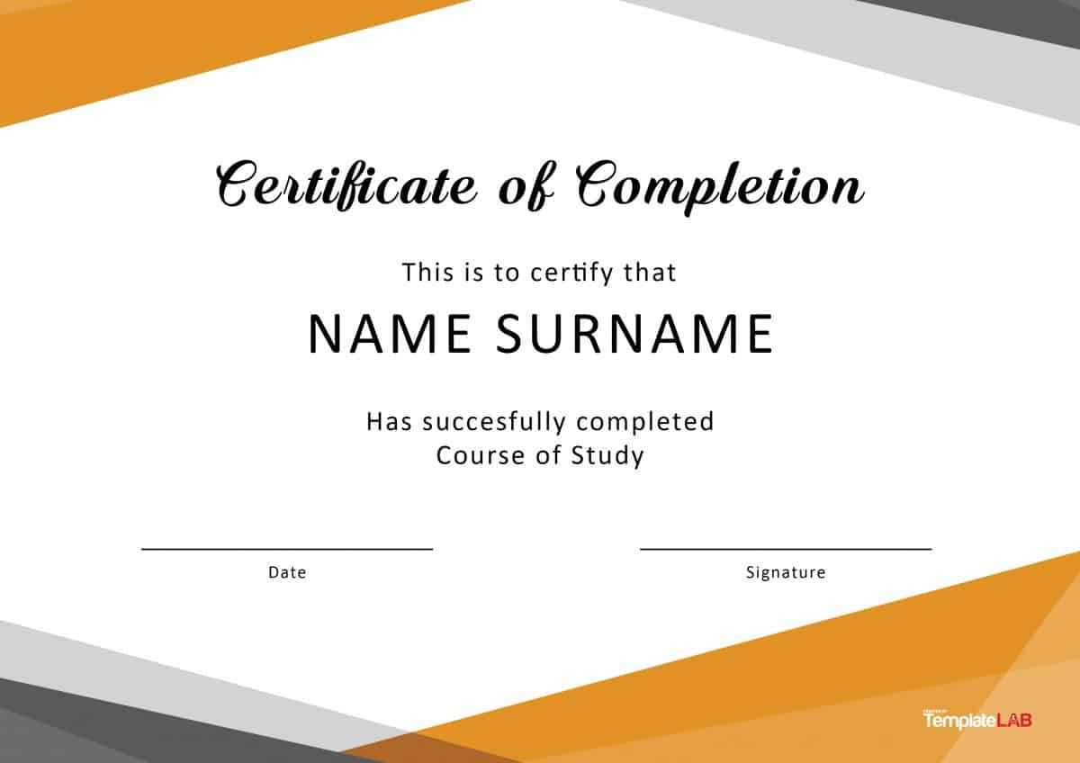 40 Fantastic Certificate Of Completion Templates [Word For Graduation Certificate Template Word