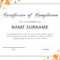 40 Fantastic Certificate Of Completion Templates [Word In Certificate Of Completion Word Template