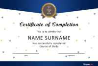 40 Fantastic Certificate Of Completion Templates [Word in Free Completion Certificate Templates For Word