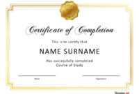 40 Fantastic Certificate Of Completion Templates [Word with Certificate Of Achievement Template Word