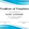 40 Fantastic Certificate Of Completion Templates [Word With Certificate Of Completion Free Template Word