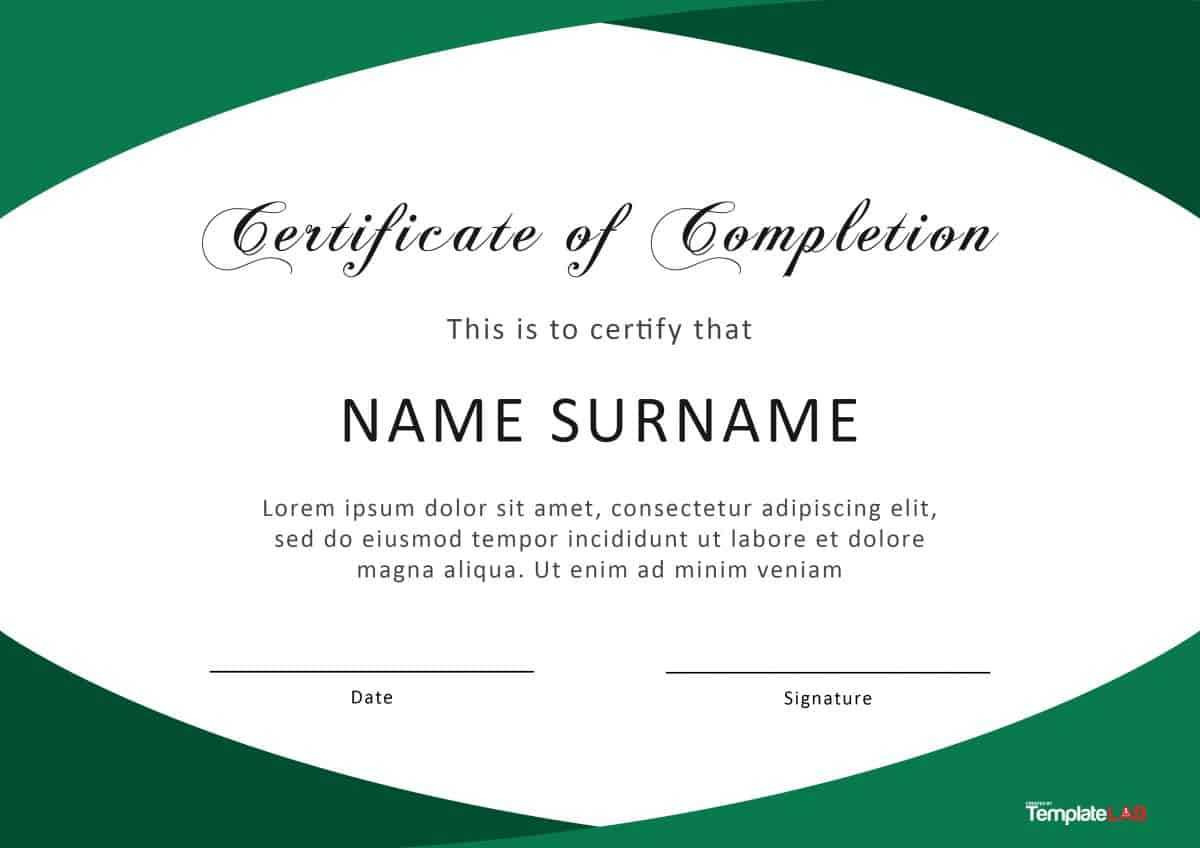 40 Fantastic Certificate Of Completion Templates [Word With Regard To Certificate Templates For Word Free Downloads