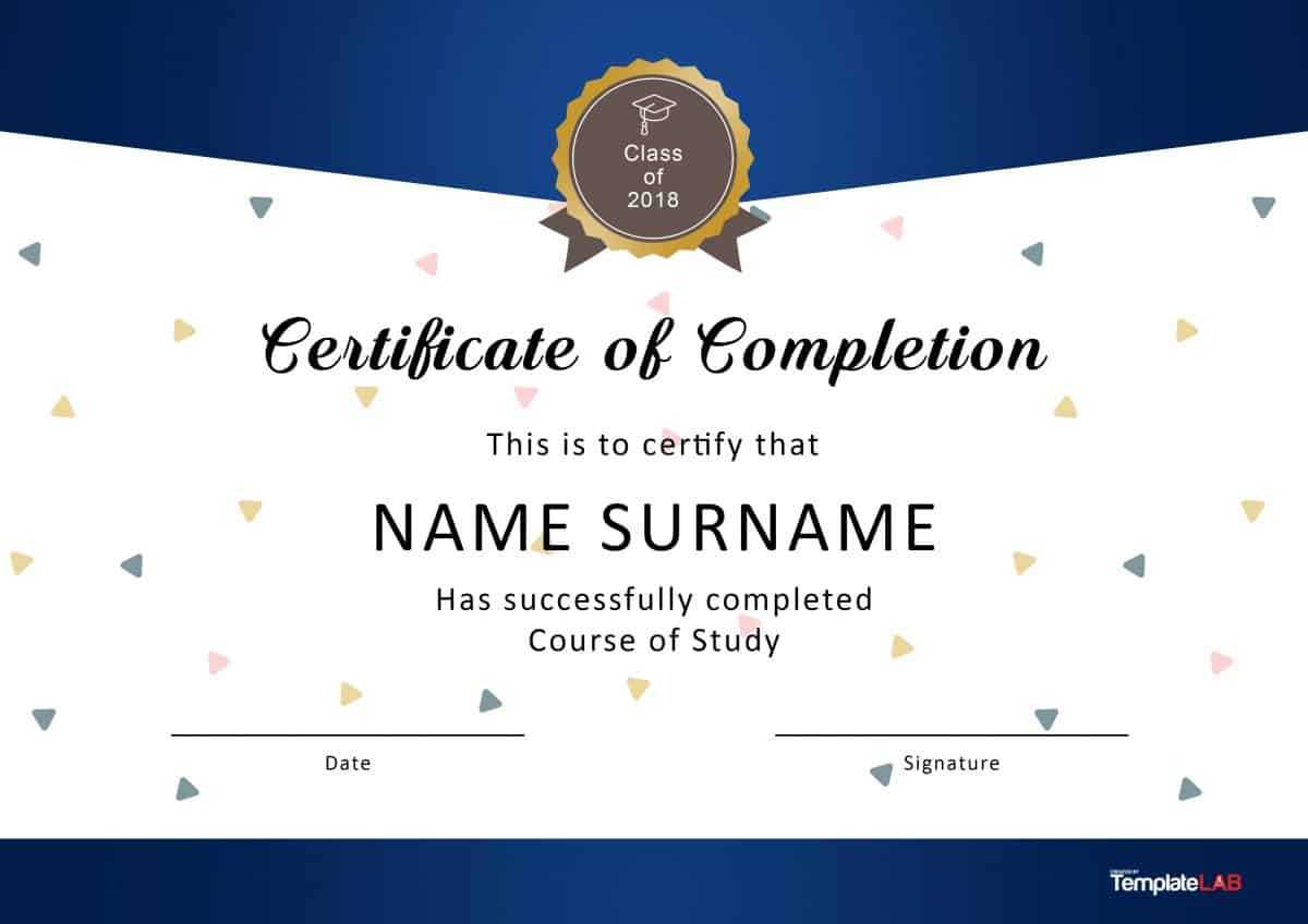 40 Fantastic Certificate Of Completion Templates [Word With Regard To Free School Certificate Templates
