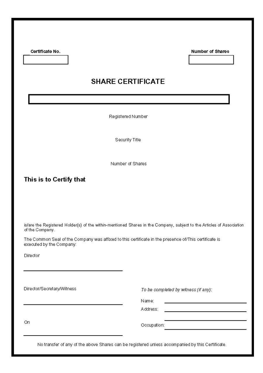 40+ Free Stock Certificate Templates (Word, Pdf) ᐅ Template Lab In Ownership Certificate Template