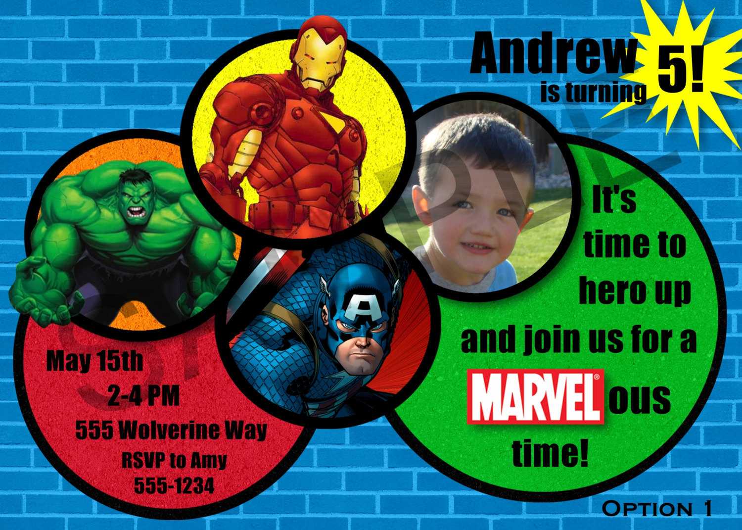 40Th Birthday Ideas: Avengers Birthday Party Invitation Template With Avengers Birthday Card Template
