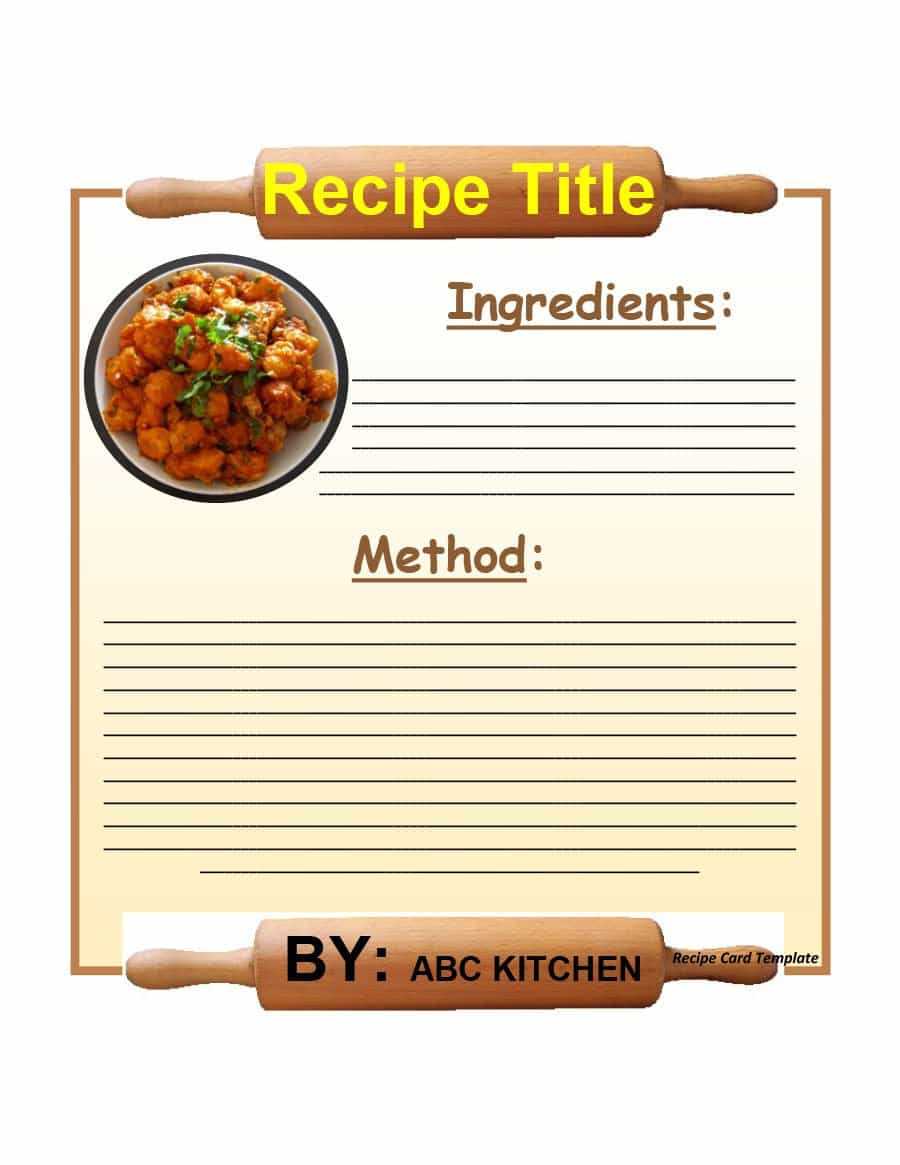 44 Perfect Cookbook Templates [+Recipe Book & Recipe Cards] Pertaining To Free Recipe Card Templates For Microsoft Word