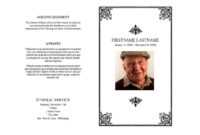 47 Free Funeral Program Templates (In Word Format) ᐅ with Memorial Brochure Template