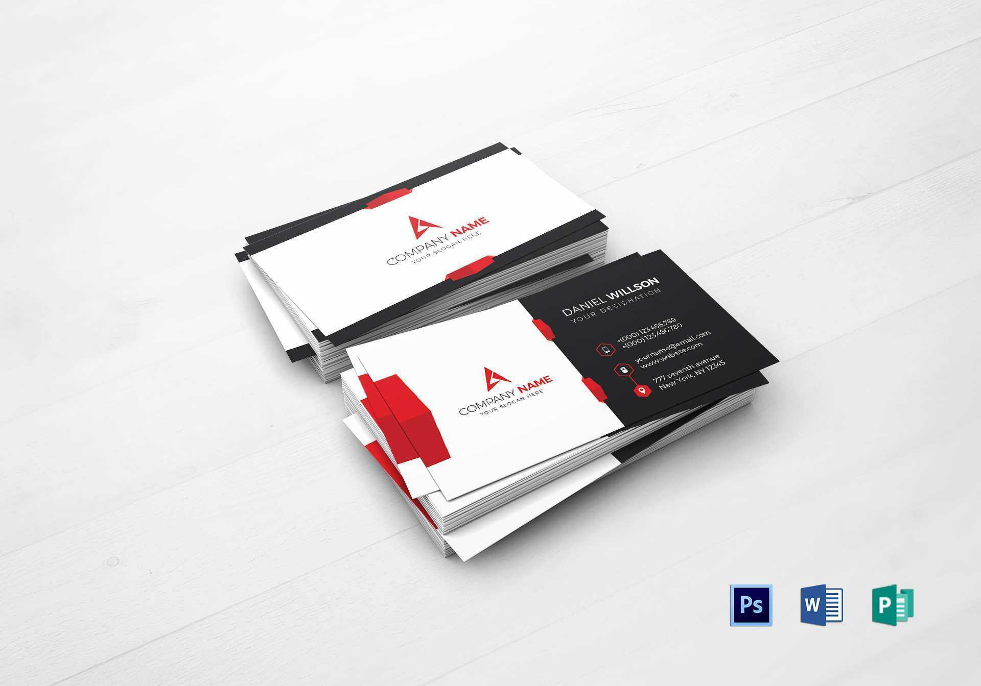 48 Report Business Card Corporate Templates For Ms Word With Within Microsoft Office Business Card Template