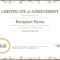 50 Free Creative Blank Certificate Templates In Psd For Certificate Of Achievement Template Word