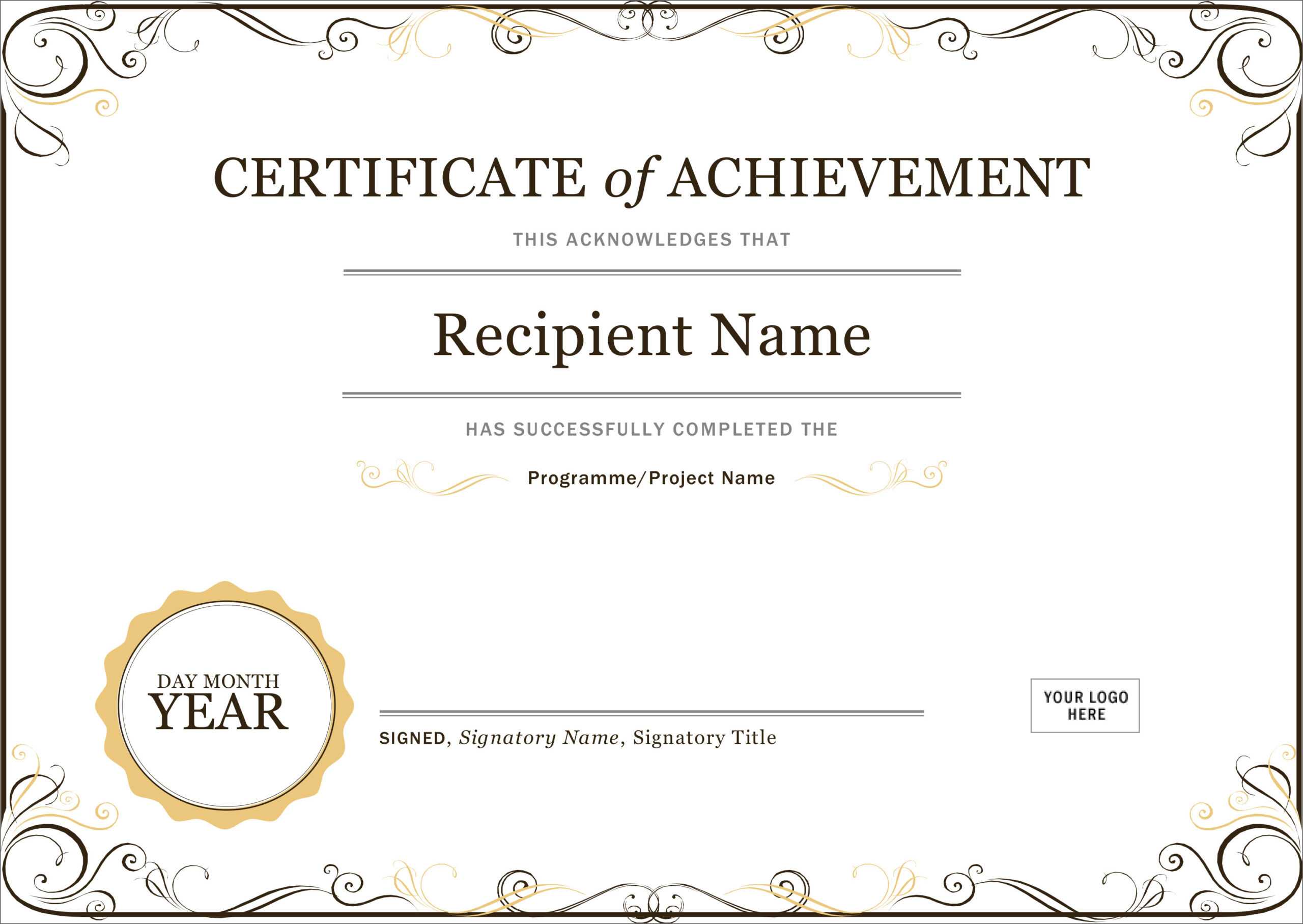 50 Free Creative Blank Certificate Templates In Psd Inside Employee Anniversary Certificate Template