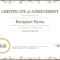 50 Free Creative Blank Certificate Templates In Psd Throughout Free Student Certificate Templates