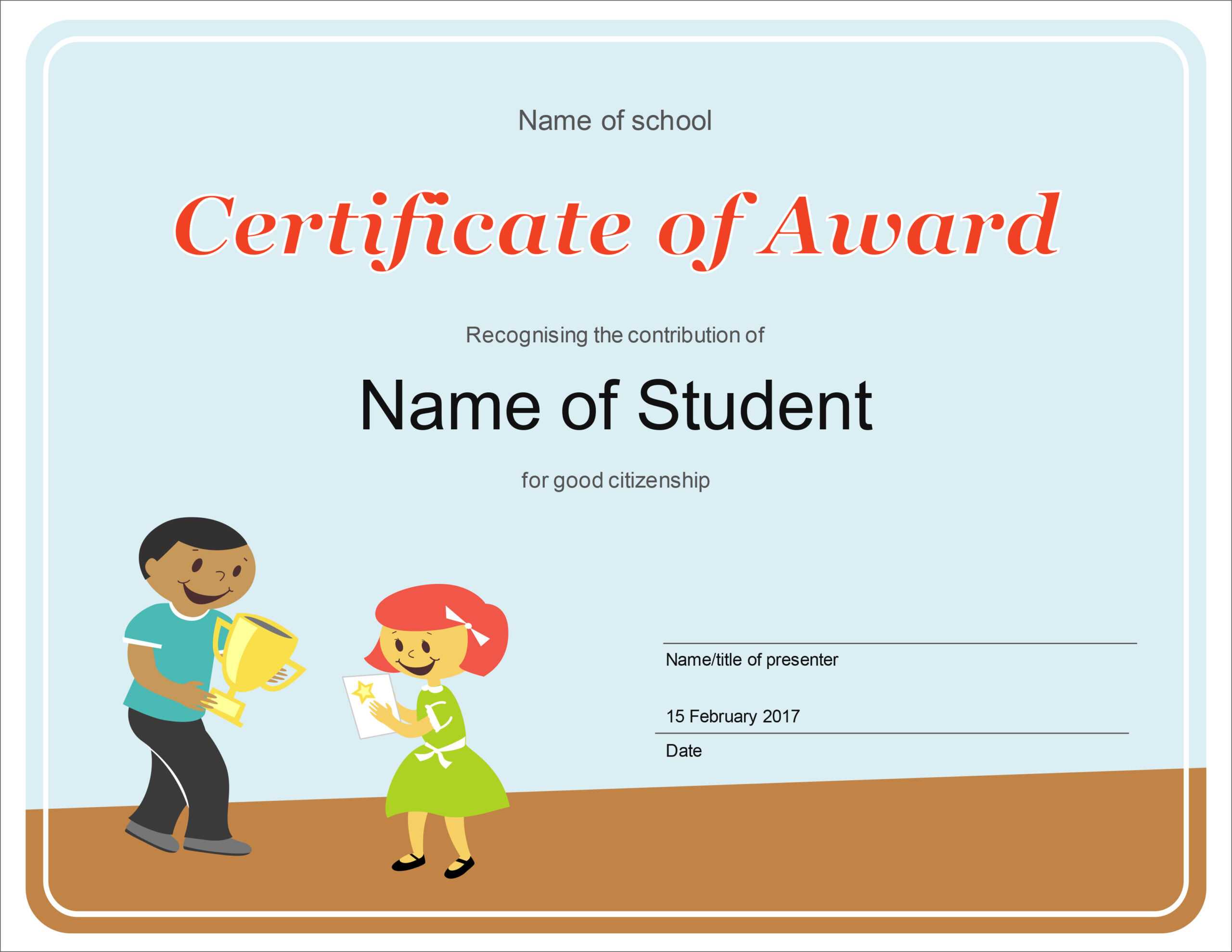 50 Free Creative Blank Certificate Templates In Psd With Powerpoint Award Certificate Template