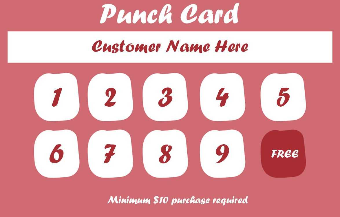 50+ Punch Card Templates - For Every Business (Boost For Reward Punch Card Template