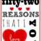 52 Reasons I Love You Template Free ] - You Will Get A for 52 Reasons Why I Love You Cards Templates Free