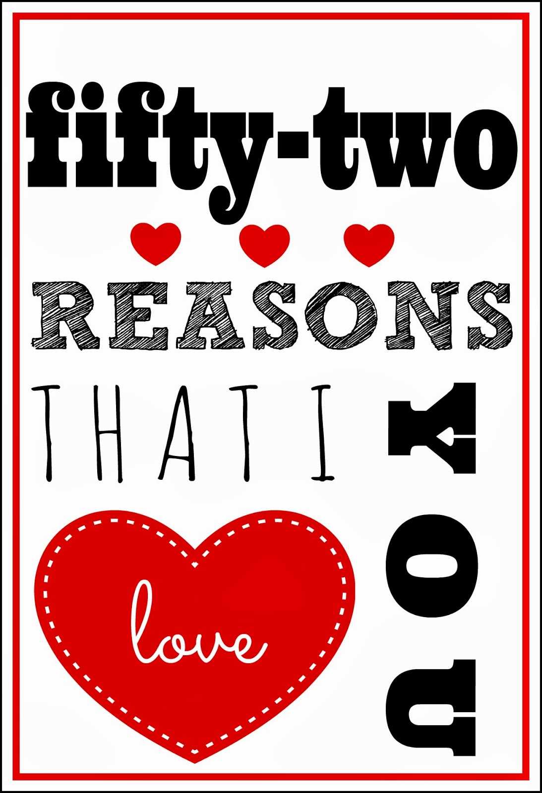 52 Reasons I Love You Template Free ] – You Will Get A In 52 Things I Love About You Deck Of Cards Template