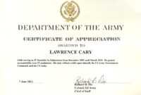 6+ Army Appreciation Certificate Templates - Pdf, Docx with Army Certificate Of Appreciation Template