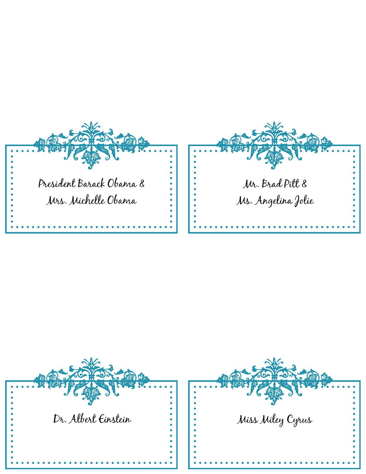 6 Best Images Of Free Printable Wedding Place Cards – Free With Table Name Card Template