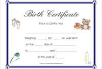 6+ Birth Certificate Templates - Bookletemplate with Birth Certificate Template For Microsoft Word