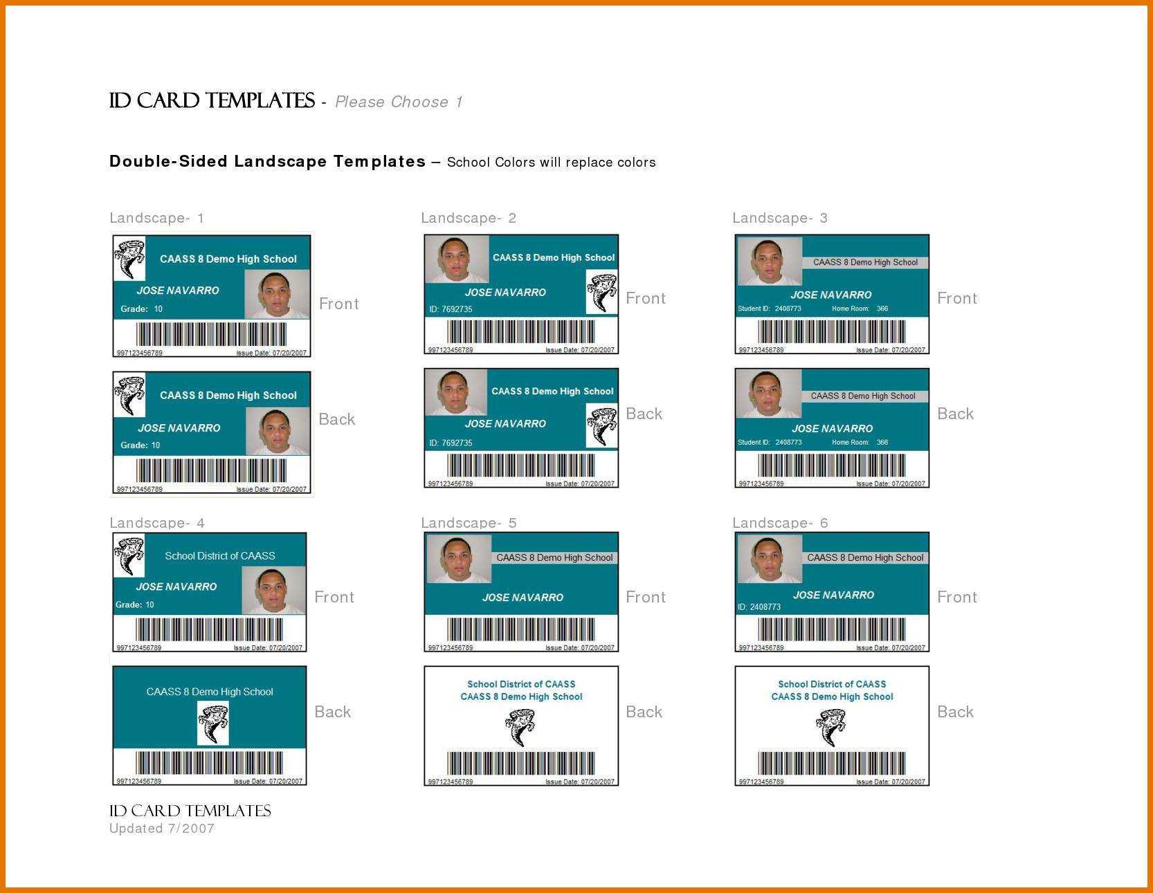 62 Creating Template For Id Cardword For Free For With Regard To Id Card Template Word Free