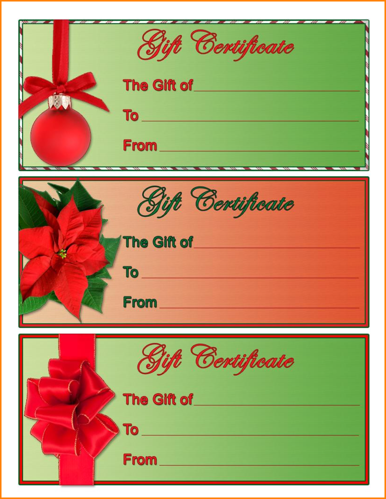 7+ Christmas Gift Certificate Template Free Download | Memo Throughout Christmas Gift Certificate Template Free Download