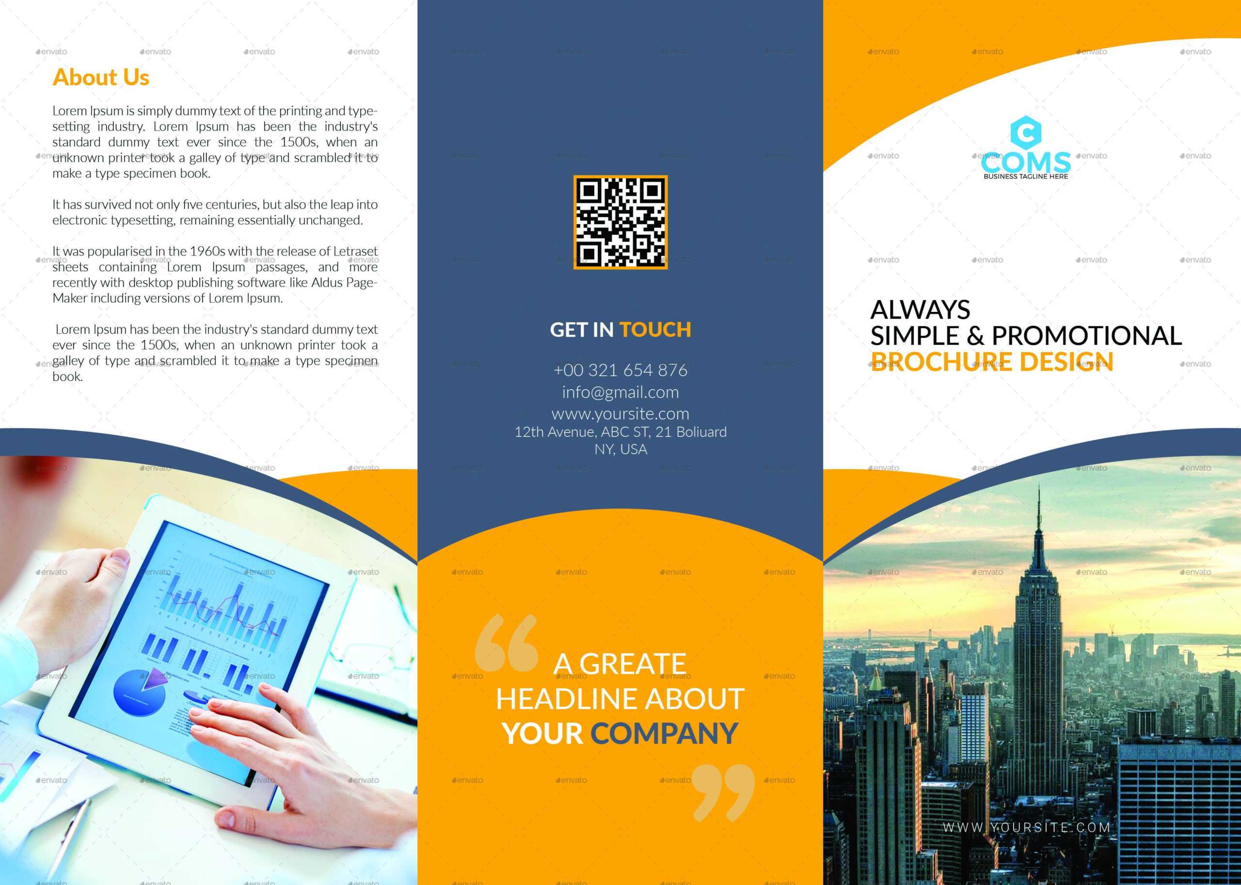 76+ Premium & Free Business Brochure Templates Psd To Throughout Single Page Brochure Templates Psd