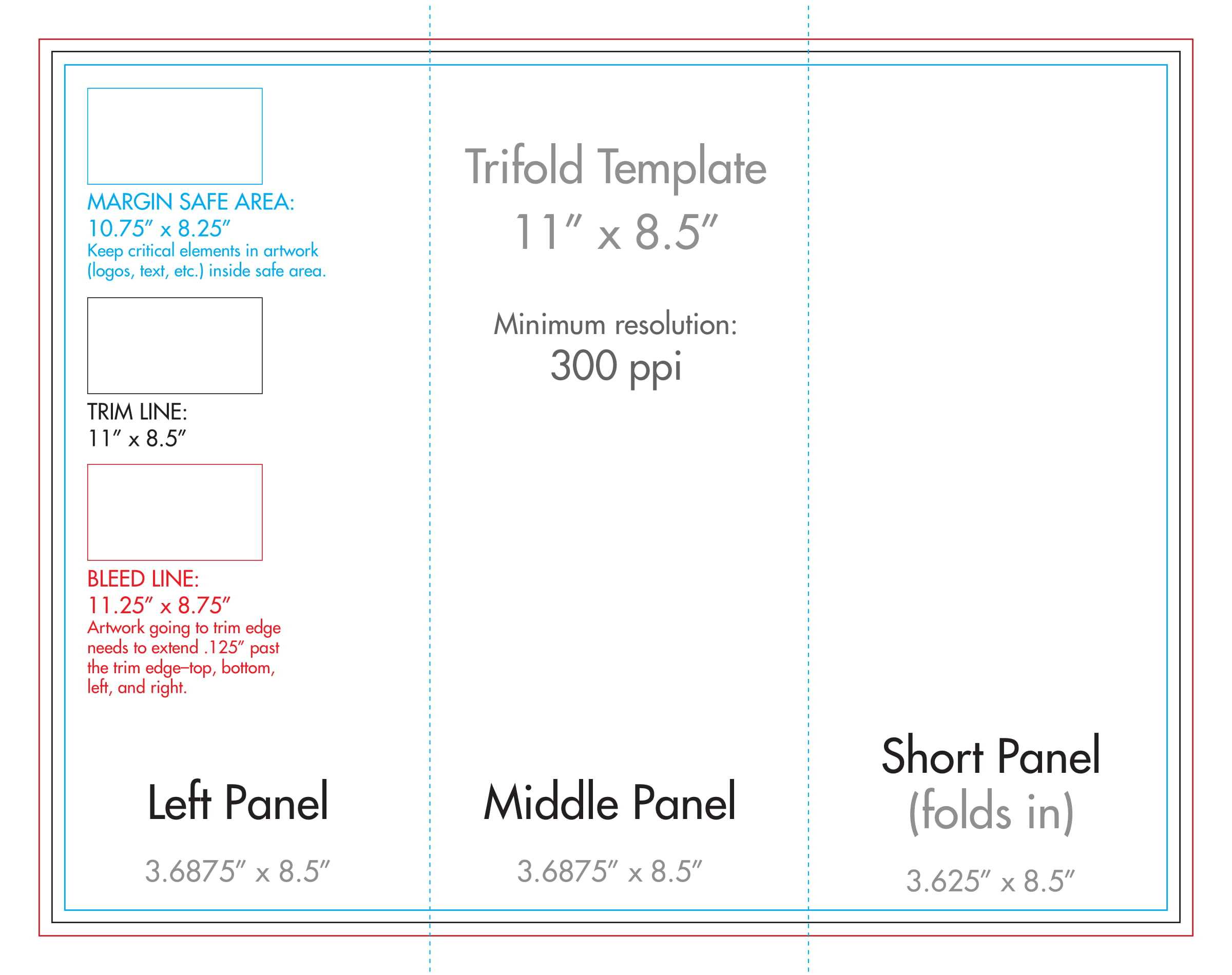 8.5" X 11" Tri Fold Brochure Template - U.s. Press Within 8.5 X11 Brochure Template