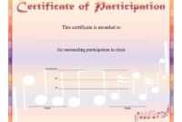 8+ Free Choir Certificate Of Participation Templates - Pdf with Choir Certificate Template