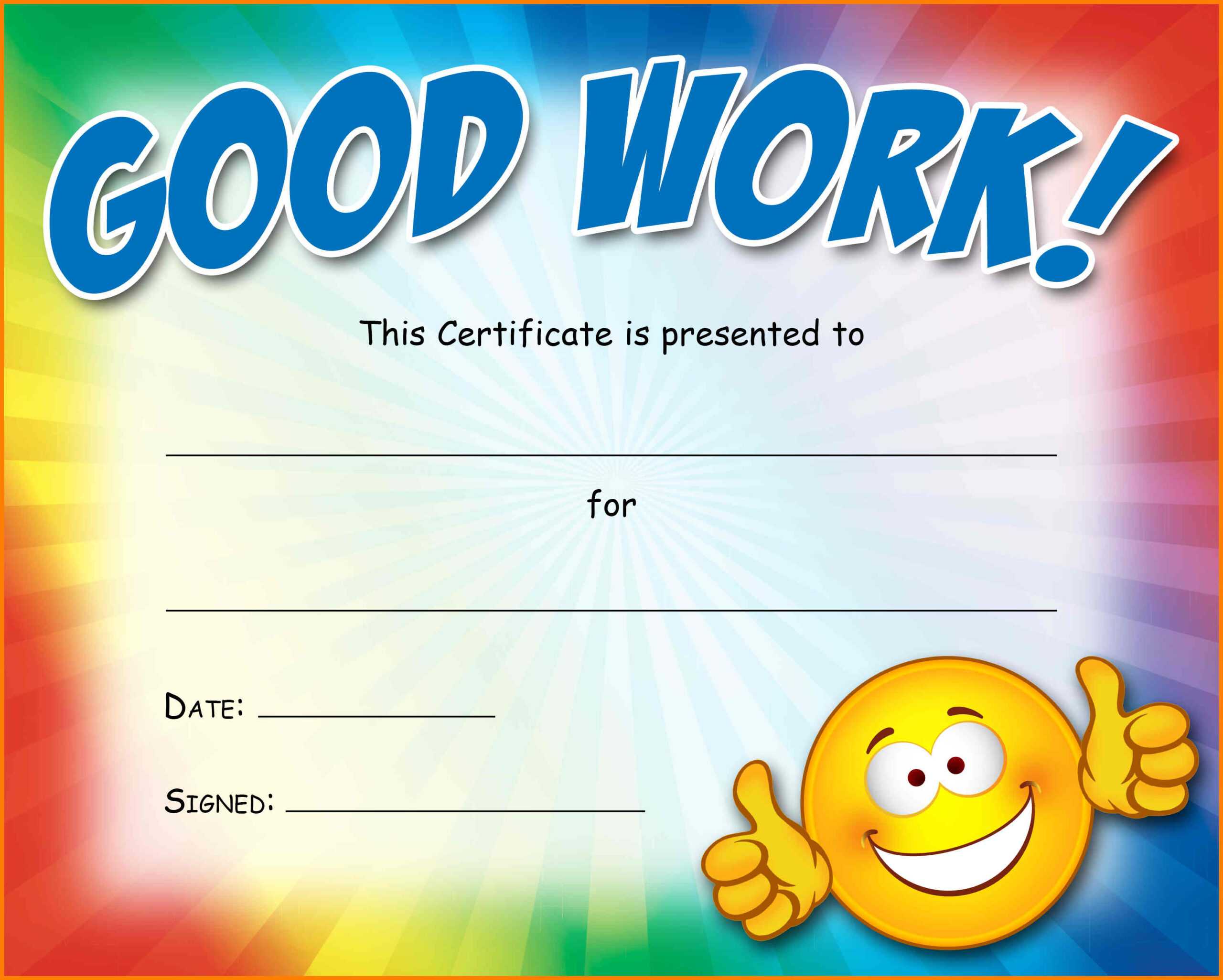 9+ Good Work Certificates | Trinity Training Intended For Good Job Certificate Template