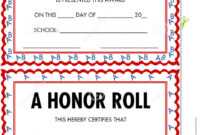A/b Honor Roll Clipart within Honor Roll Certificate Template