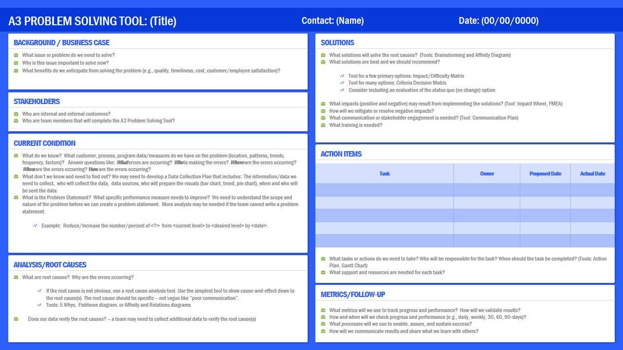 A3 Root Cause Analysis Powerpoint Template Regarding Root Cause Analysis Template Powerpoint