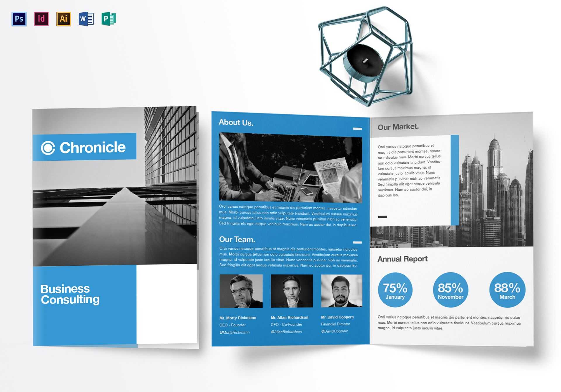 A4 Business Half Fold Brochure Template In Membership Brochure Template