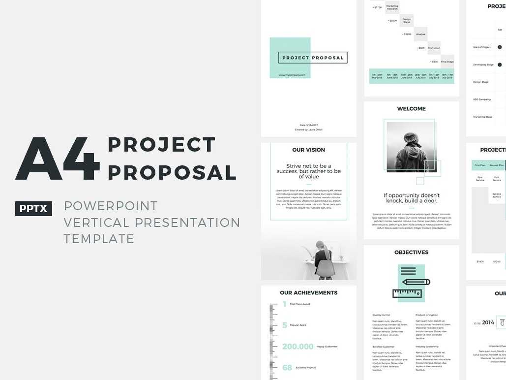 A4 Project Proposal Presentation Templatejetz Templates With Powerpoint Presentation Template Size