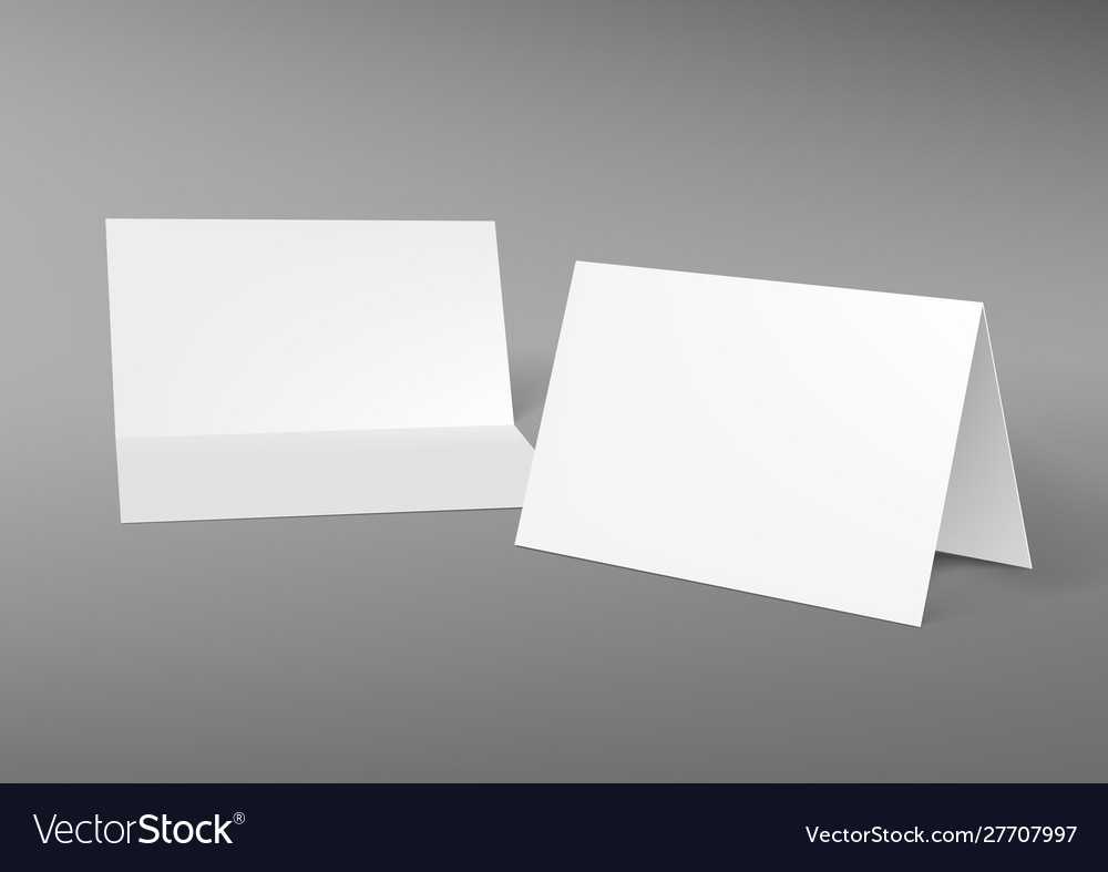 A5 Or A4 Half Fold Horizontal Blank White Brochure Within Half Fold Card Template