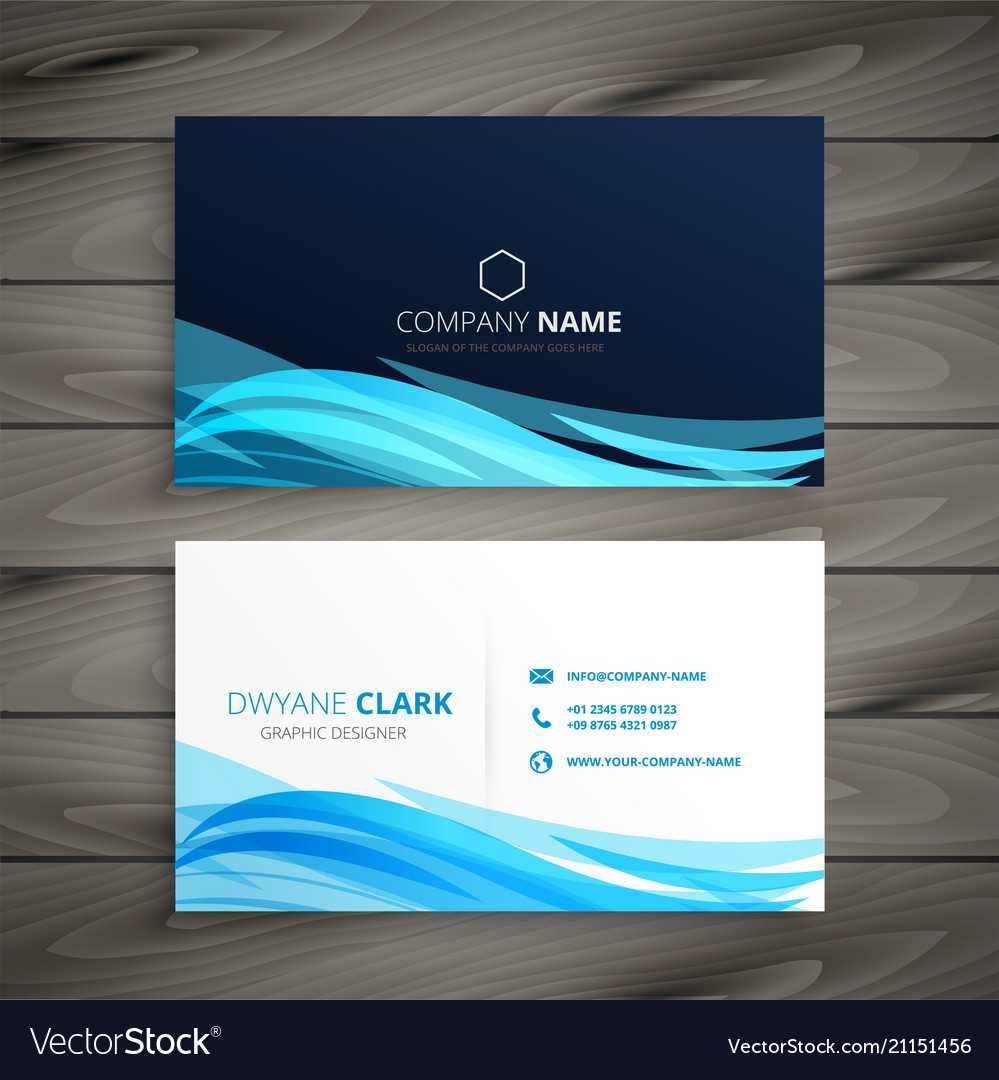 Abstract Blue Business Card Template Within Free Complimentary Card Templates
