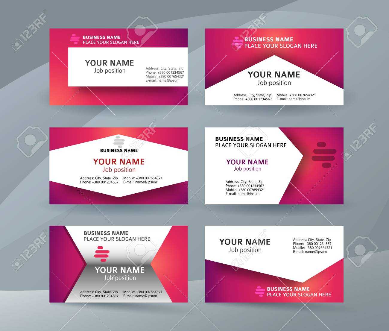 Abstract Professional And Designer Business Card Template Or.. With Professional Name Card Template