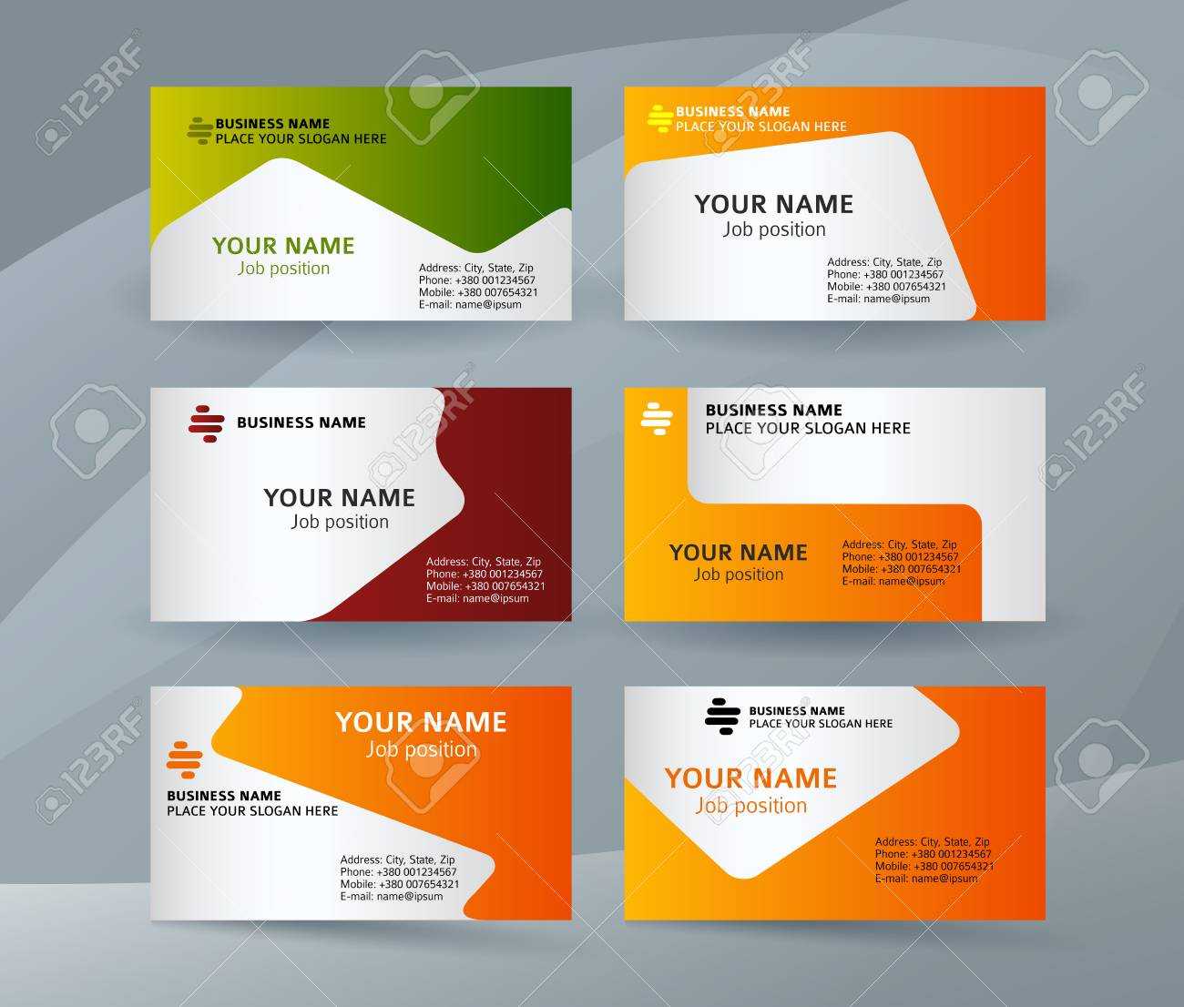 Abstract Professional And Designer Business Card Template Or.. With Regard To Professional Name Card Template