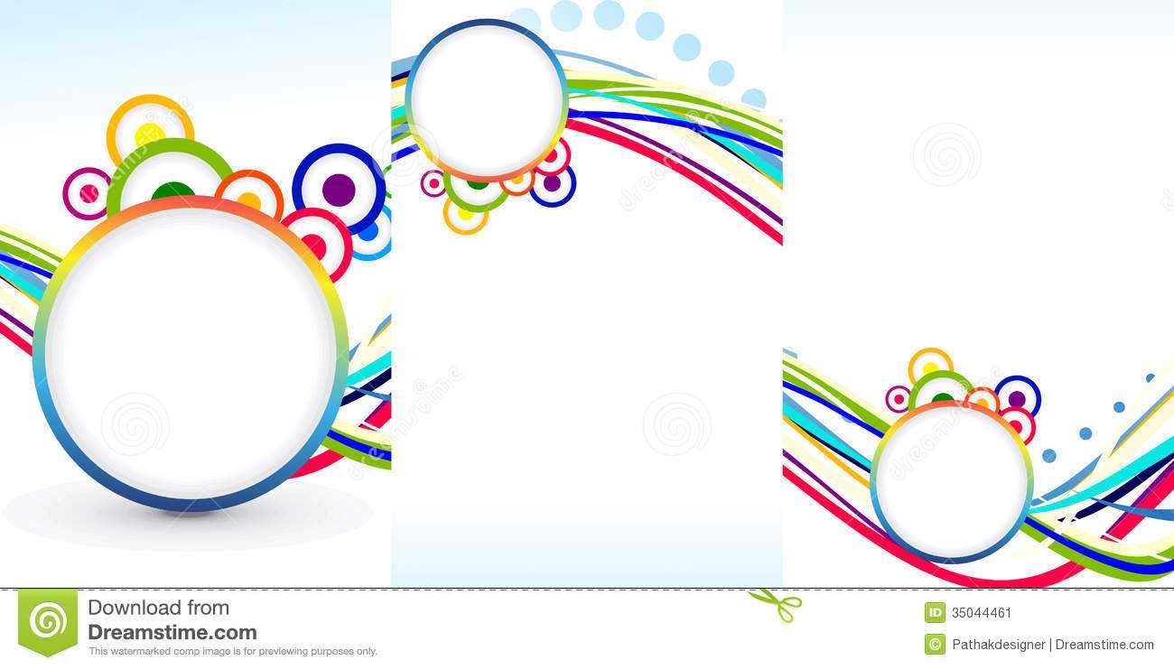 Abstract Tri Fold Brochure Template Stock Vector Throughout Free Tri Fold Brochure Templates Microsoft Word