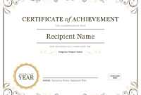 Achievement Award Certificate Template - Milas inside Academic Award Certificate Template