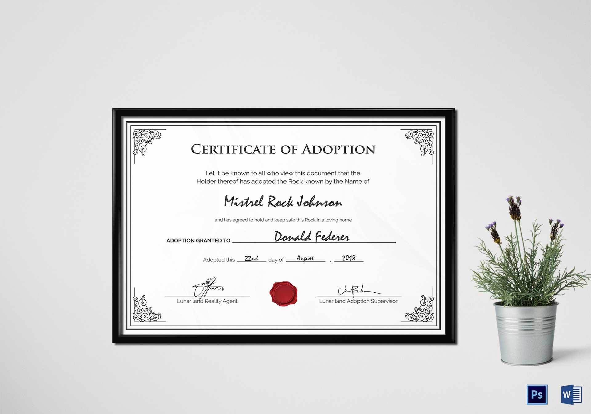 Adoption Birth Certificate Template Pertaining To Birth Certificate Templates For Word