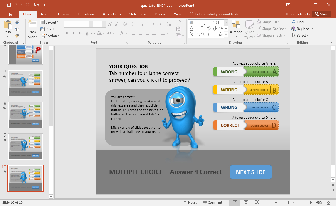 Animated Powerpoint Quiz Template For Conducting Quizzes For Powerpoint Quiz Template Free Download