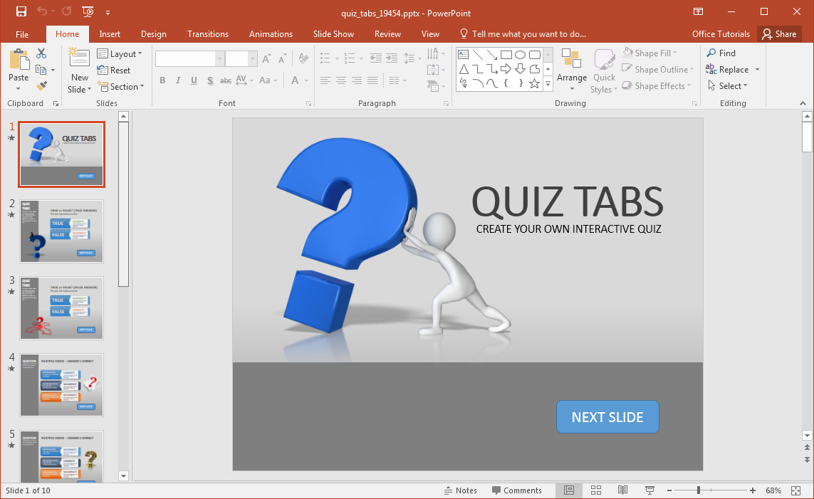 Animated Powerpoint Quiz Template For Conducting Quizzes With Regard To Trivia Powerpoint Template