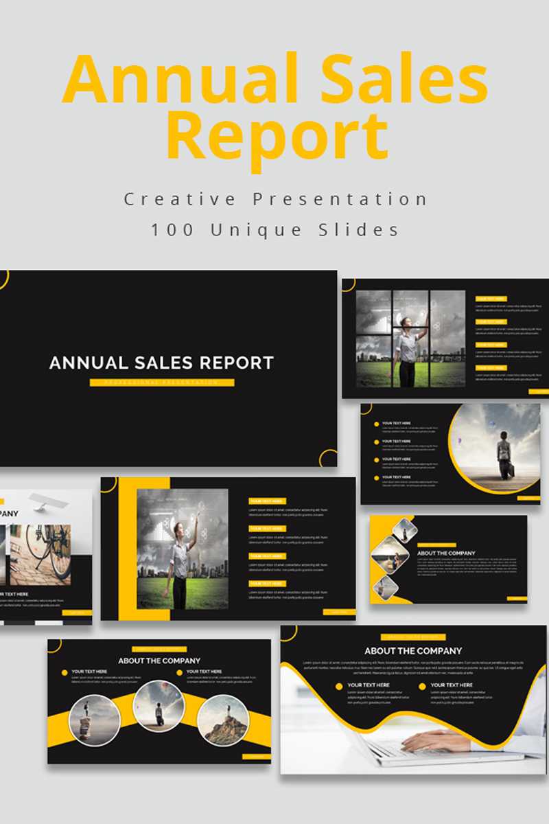Annual Sales Report Powerpoint Template Inside Sales Report Template Powerpoint