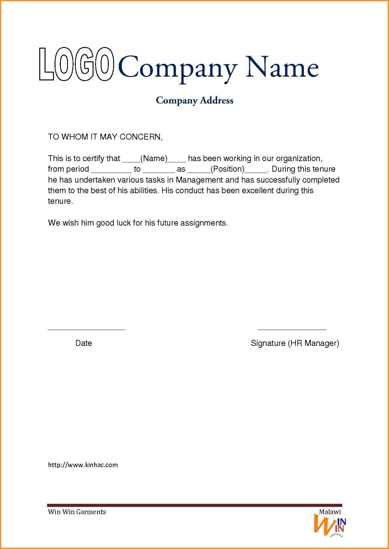 Apply For Experience Letter Format – Empathy Statements In Regarding Template Of Experience Certificate