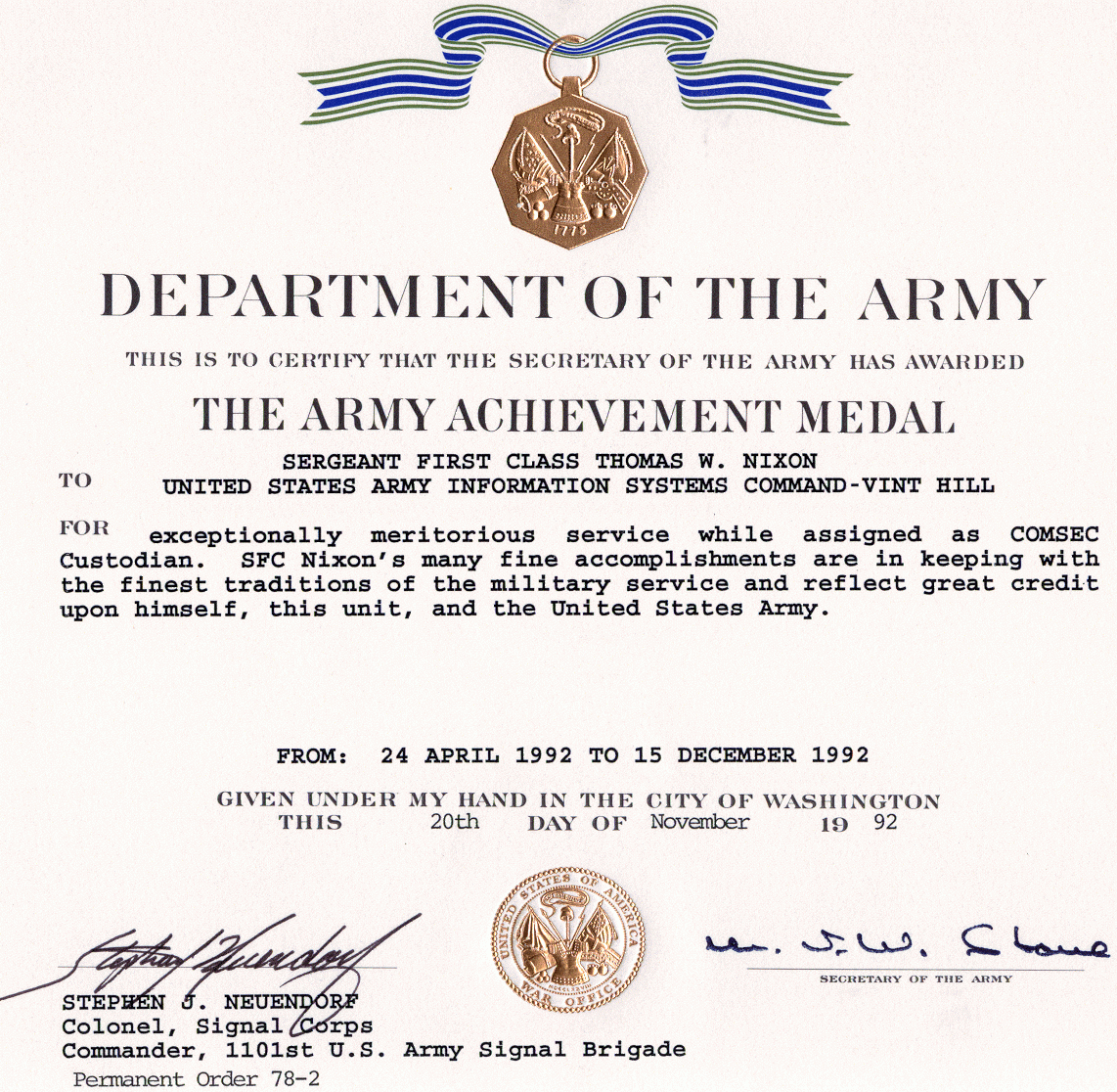 Army Achievement Medal Inside Army Certificate Of Appreciation Template