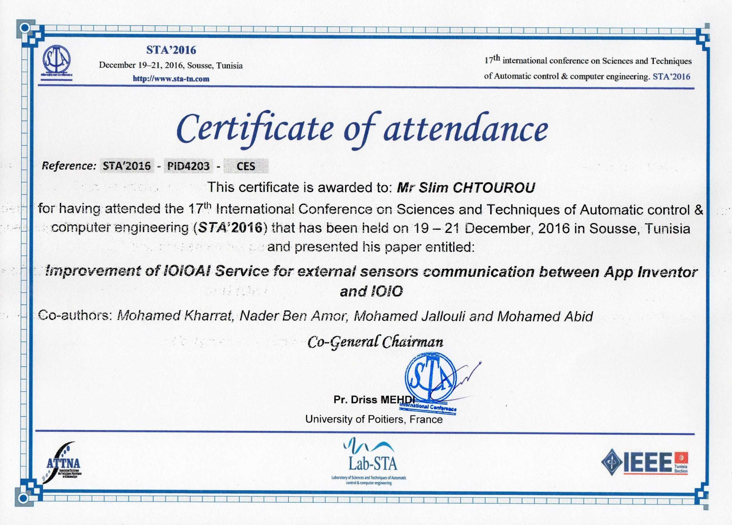 Attendances Intended For Certificate Of Attendance Conference Template