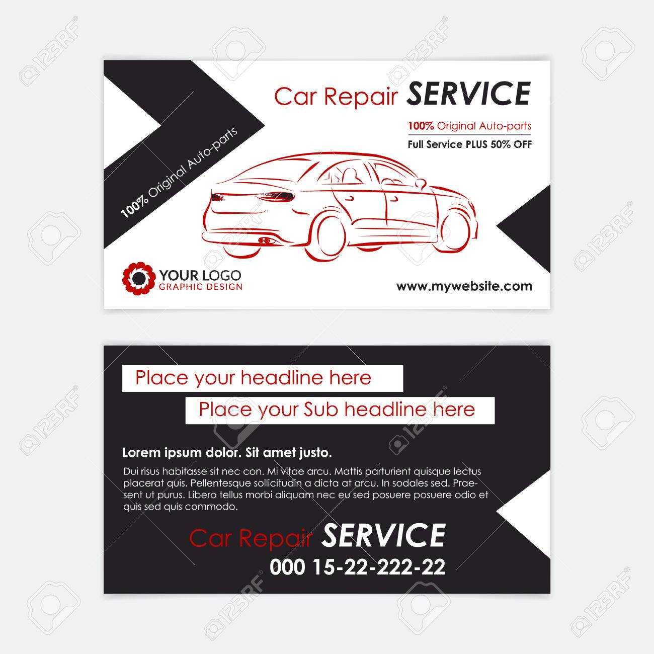 Auto Repair Business Card Template. Create Your Own Business.. Inside Automotive Business Card Templates