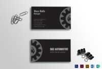 Automotive Business Card Template regarding Automotive Business Card Templates