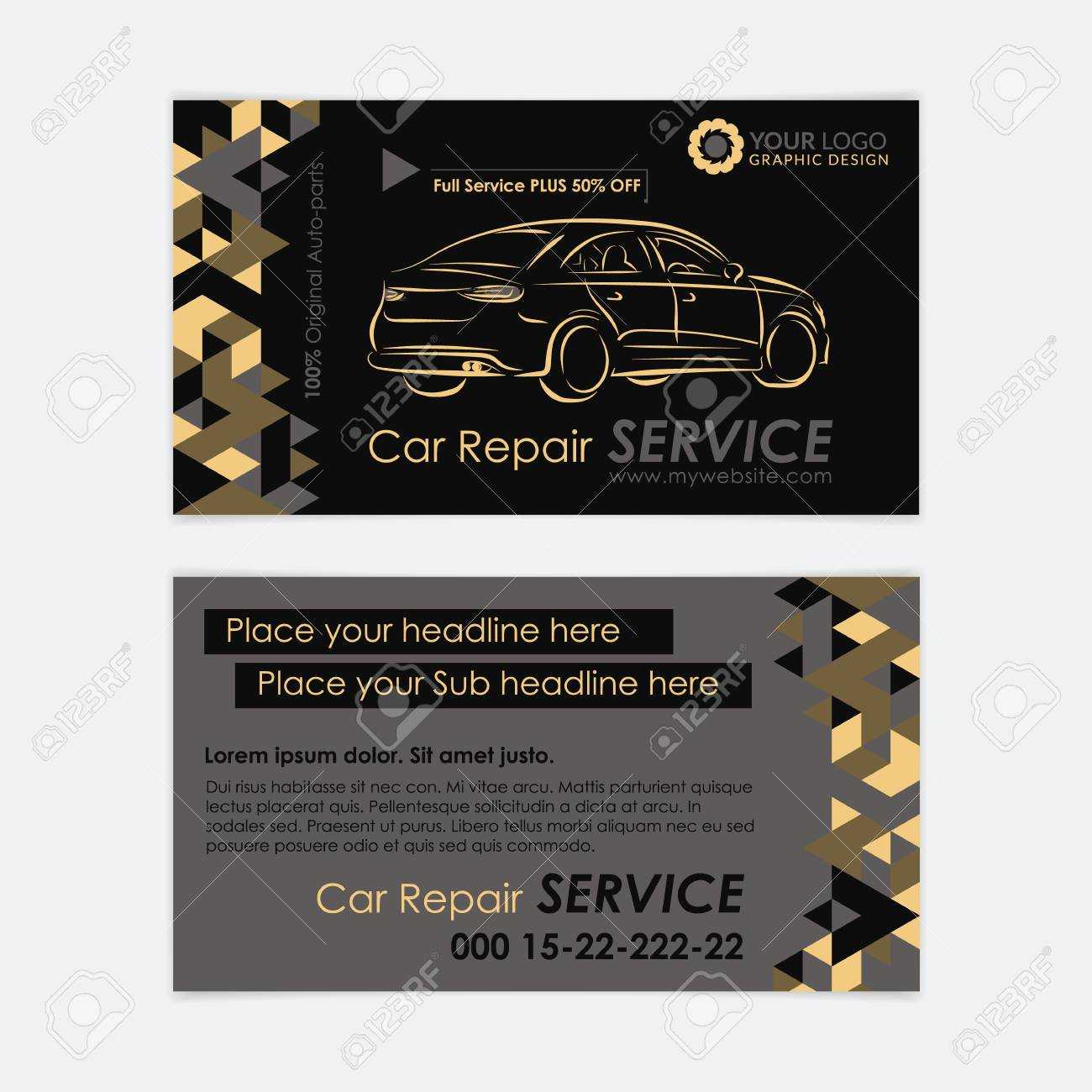 Automotive Service Business Card Template. Car Diagnostics And.. Pertaining To Transport Business Cards Templates Free