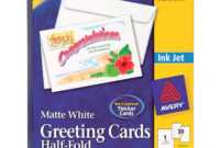 Avery® Half-Fold Greeting Cards, Matte, 5-1/2&quot; X 8-1/2&quot;, 30 Cards/envelopes  (8316) - 8 1/2&quot; X 5 1/2&quot; - Matte - 30 / Box - White regarding Half Fold Greeting Card Template Word